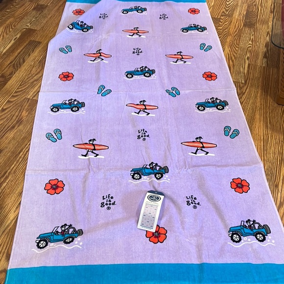Life Is Good Bath Nwt Life Is Good Beach Towel Poshmark